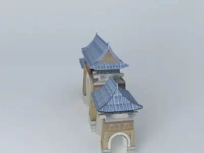 Guangzhou Zhongshan Memorial Hall gatehouse Free 3D model