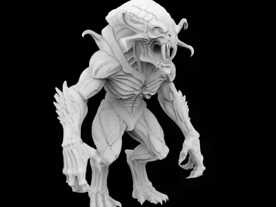 Alien Demon Creature 3D Print Model 3D print model purchase