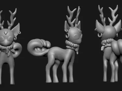 fantasy per character fairy horned 3D print model