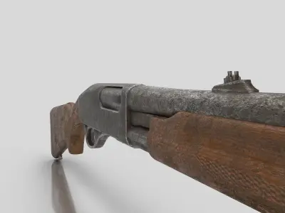 Remington 870 Low-poly 3D model
