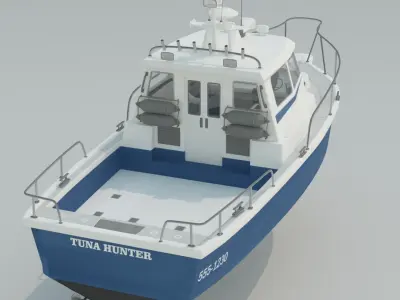 Fishing Motor Boat - Tuna Hunter 3D model