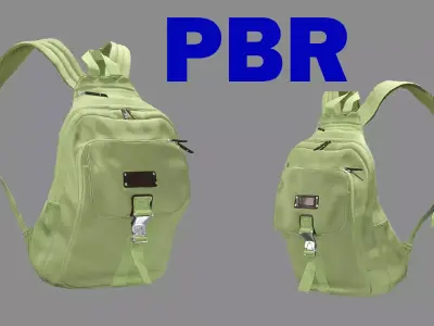 Backpack Camping Handle bag 15 Low-Poly 3D Model Low-poly 3D model