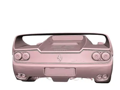 Ferrari F50 1995 Classic Supercar 3D Print Model 3D print model