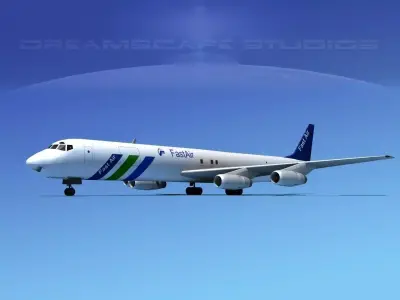 Douglas DC-8-63F Fast Air 3D model
