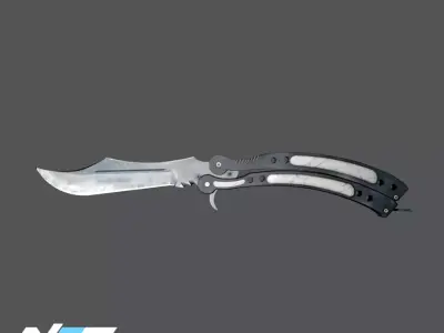 Butterfly Knife CS GO Knife Low-poly 3D model