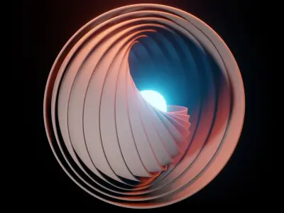 Abstract Futuristic Sci-Fi Sphere 3D model