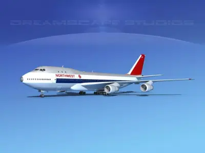 Boeing 747-100 Northwest Orient 3D model