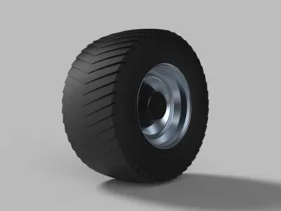 Rear wheel from Pulling tractor 2 3D model