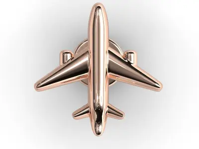 Airplane airbus earring 3D print model
