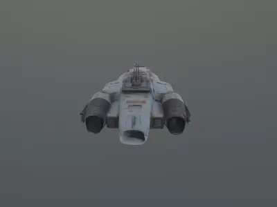 destroyed spaceship 3D model purchase
