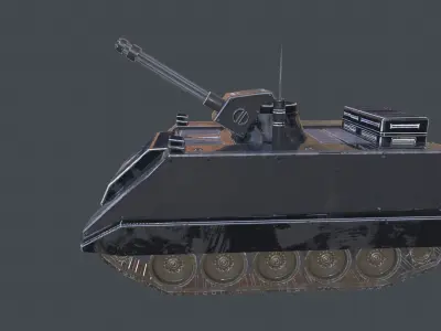 Vulcam Air Defense Low-poly 3D model