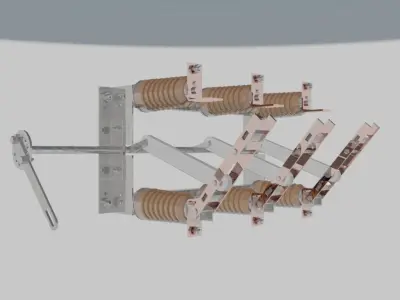 Medium voltage disconnecting switch RM-20 Free 3D model