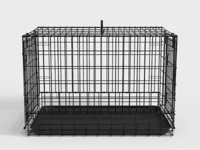 METAL PET ANIMAL CAGE Low-poly 3D model