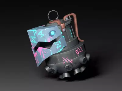 Jinx Grenade Low-poly 3D model