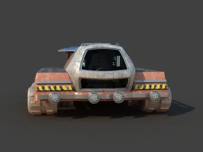 Futuristic Moon Mars Rover 3D model