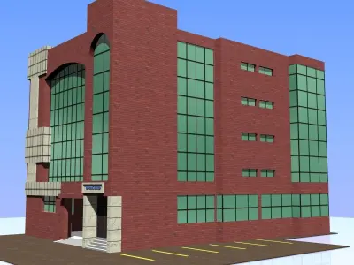 Bank Building 01 3D model