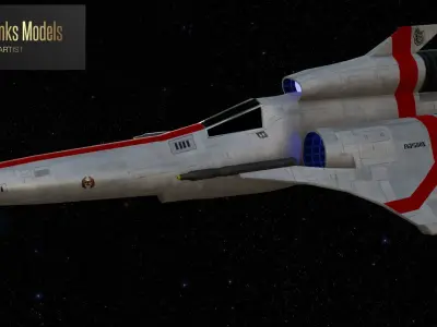 Colonial Viper Low-poly 3D model