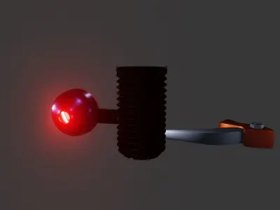 Handle brake - Rubber fork - Indicator Lights 3D model