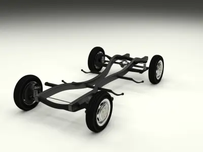 Mercedes Benz 190SL Chassis 3D model