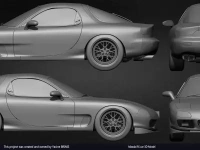 Mazda 3D Model Car Low-poly 3D model