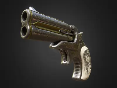 Derringer Low-poly 3D model