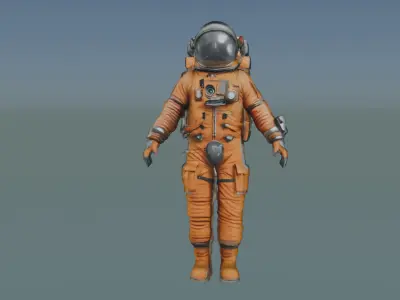 SPACESUIT Orange ACES Features and Specifications Free 3D model