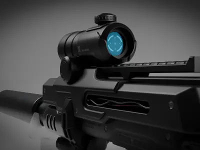 AssaultRifle-001 Low-poly 3D model