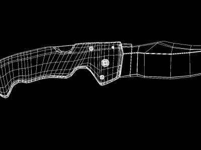 Falchion Knife CS2 Low-poly 3D model