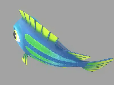 Cartoon Fish 19 Low-poly 3D model