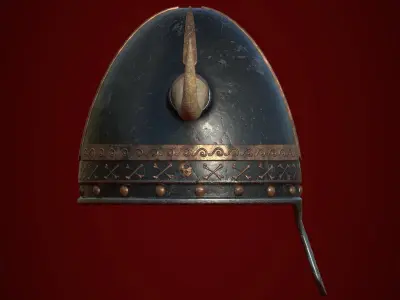 Medieval Helmet Low-poly 3D model