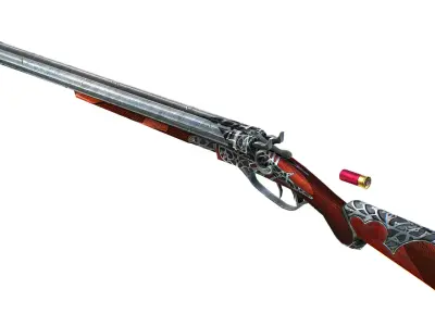 Double Barrel Shotgun 2 Low-poly 3D model