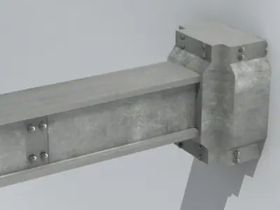 Truss metal scaffolding structure 3D model