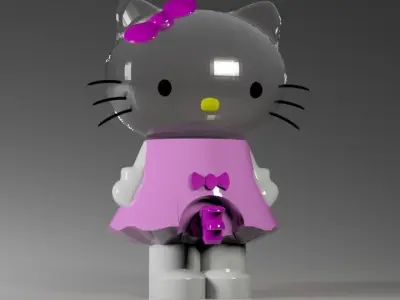 Hello Kitty Water Dispensers Low-poly 3D model