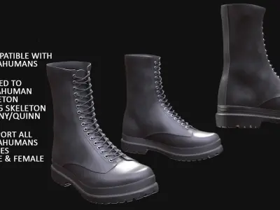 Boots 231 - All MH Bodies - UE5 Skeletons - Rigged Low-poly 3D model