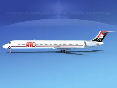 McDonnell Douglas MD83 AMC Airlines 3D model