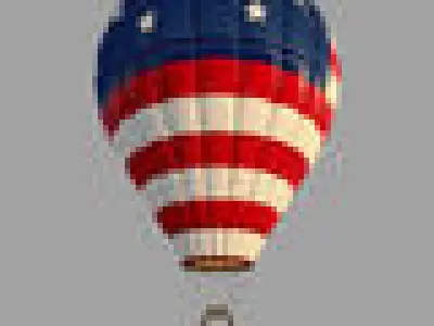 USAFlag-Parachute hot air balloon with american flag 3D model