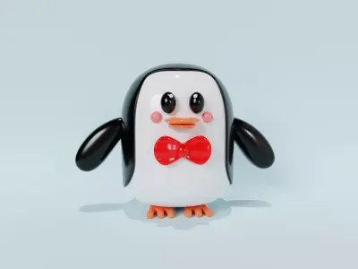 Penguin cute 3D model