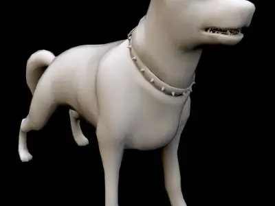 Dog K-9 Low-poly 3D model