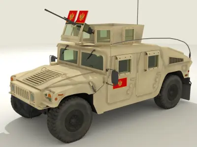 HMMWV M1114 Humvee - Multiple Operators 3D model