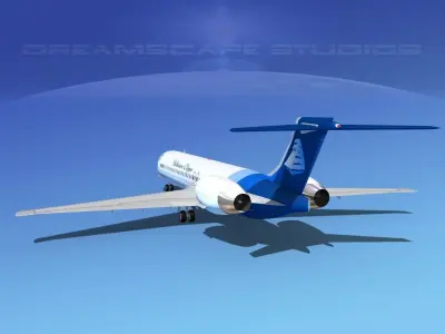 McDonnell Douglas MD-87 Baltimore Clipper 3D model