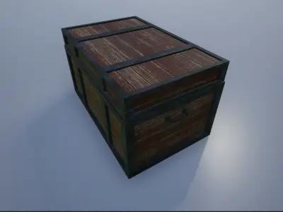 Lowpoly Animated Empty and Full Treasure Chests 2 Low-poly 3D model
