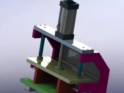 Pressing group mechanism 3D model