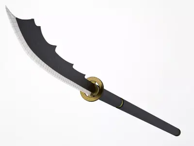 Black Dragon Naginata 3D model
