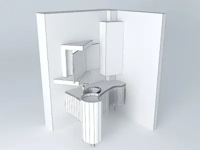 Bathroom furniture set Free 3D model purchase