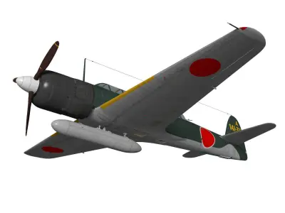 Nakajima C6N Saiun MYRT 3D model