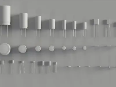 Electrical components vol6 Low-poly 3D model