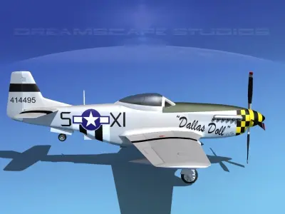 P-51D Mustang Dallas Doll 3D model