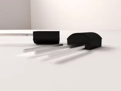 Transistor two transistors 3D model