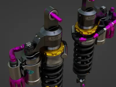 Nitron Shock Double Low-poly 3D model