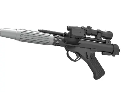Rebel Fleet Trooper Blaster pistol DH-17 from Star Wars ROTJ 3D model